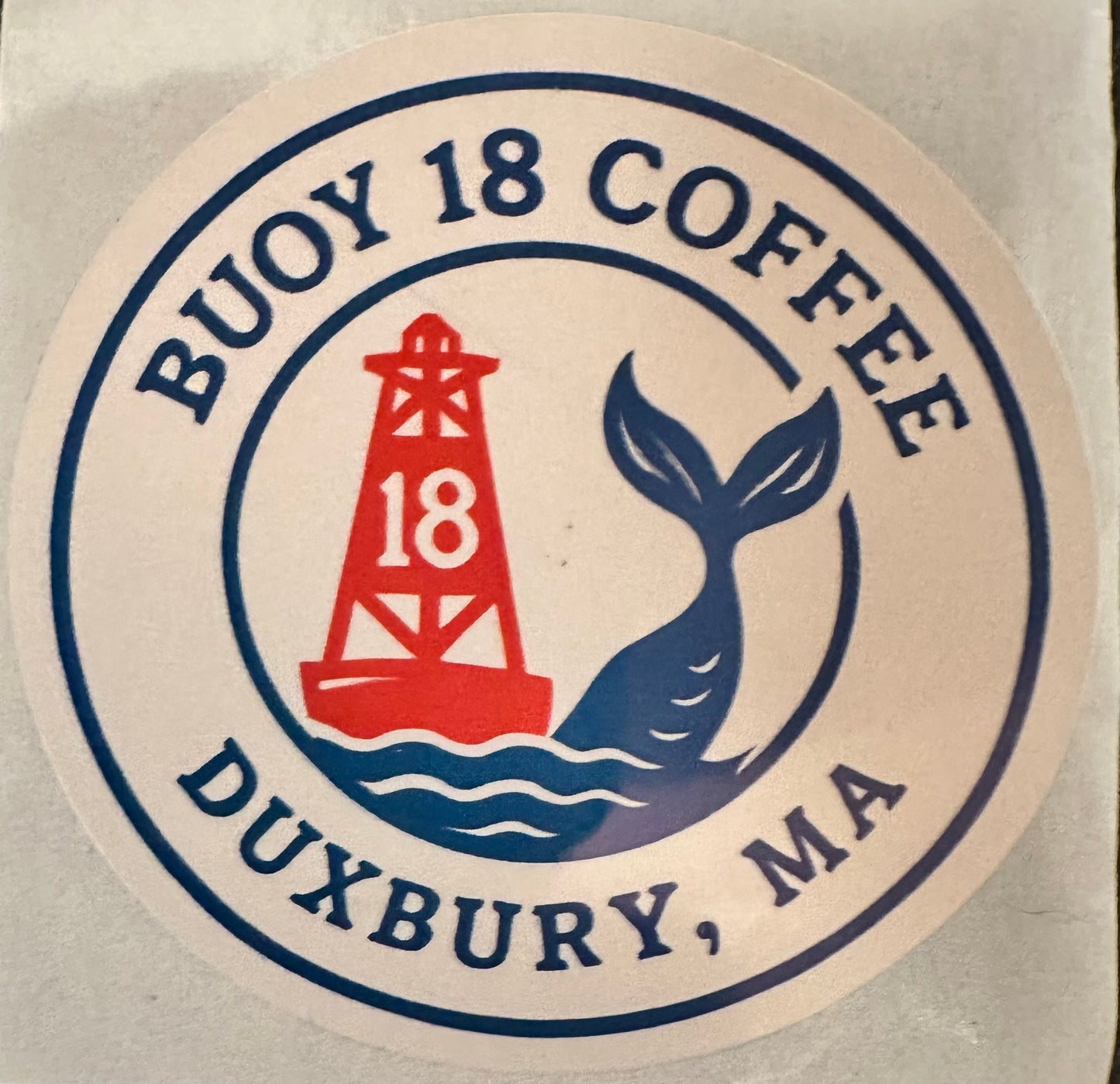 Buoy 18 Coffee Duxbury, MA Sticker